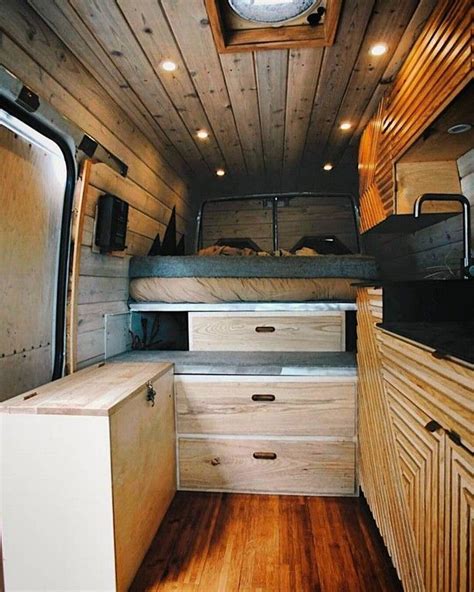 Awesome Wood Interior Ideas For Sprinter Van Camper Go Travels