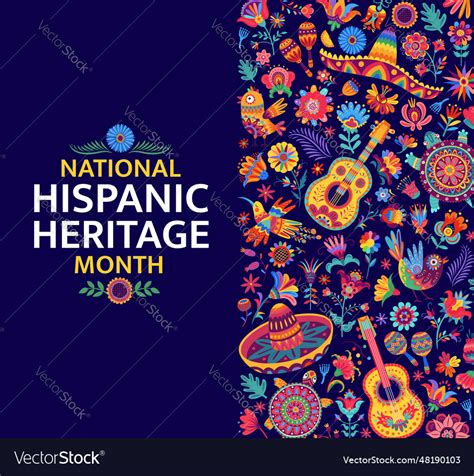 National Hispanic Heritage Month Festival Banner Vector Image