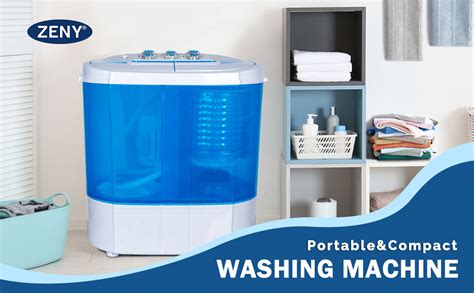 Zeny Portable Washer 99lb Mini Compact Twin Tub Washing Top Load Spi