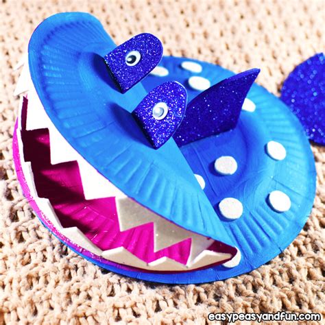 Paper Plate Shark Craft Easy Peasy And Fun
