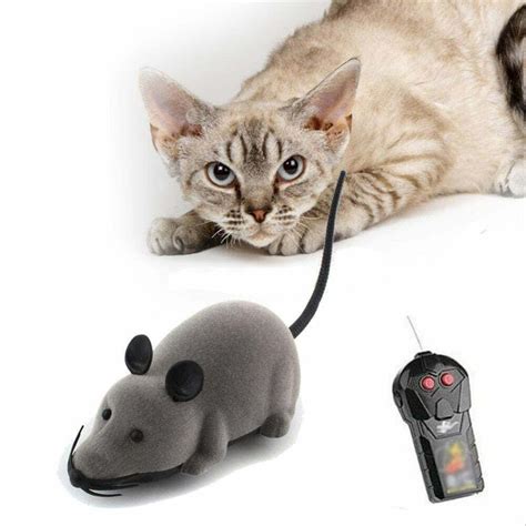 Electronic Pet Mouse Controlled With Wireless Remote Made Of Plush