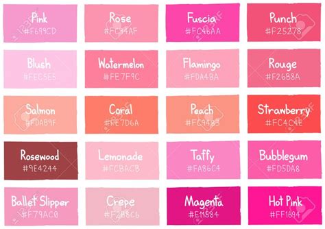 Pin By Sophia 🌹 On Rose Pink Pink Color Chart Blush Color Palette
