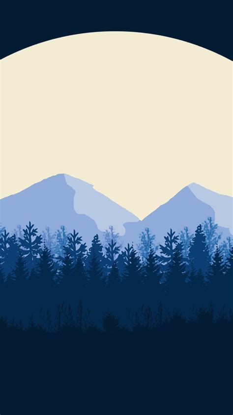 1080x1920 Forest Birds Mountains Minimalism Minimalist Artist