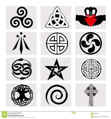 Dodici Simboli Celtici Illustrazione Di Stock Illustrazione Di Spiritoso