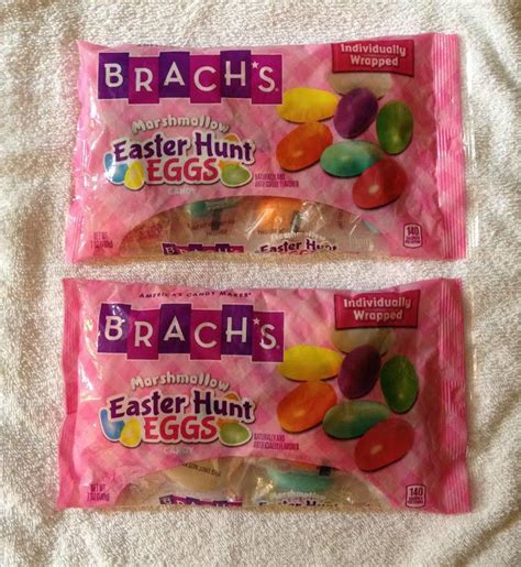Brachs Marshmallow Easter Hunt Eggs Candy Individually Wrapped Two 7 Oz