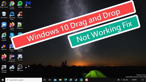 Windows 10 Drag And Drop Not Working Fix Youtube