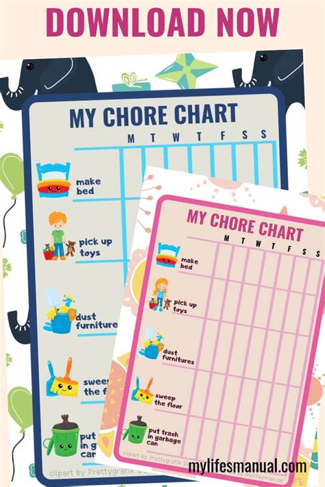 Age Appropriate Chores Printable Chore List For Kids Mylifesmanual