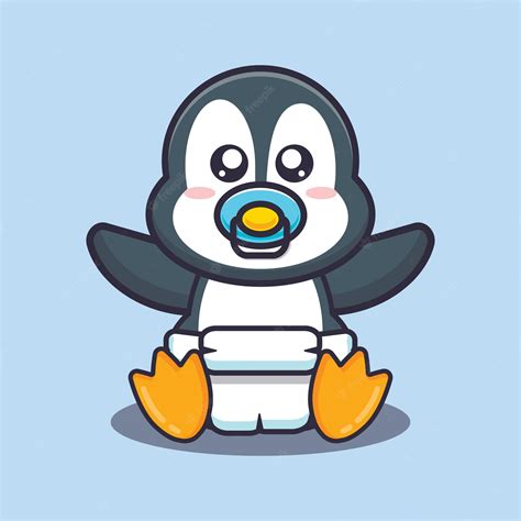 Premium Vector Cute Baby Penguin Cute Cartoon Animal Illustration
