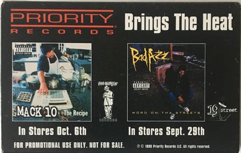 Priority Records Brings The Heat 1998 Cassette Discogs