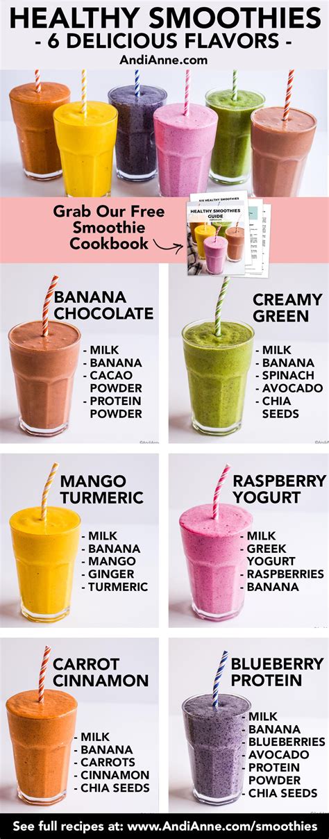 Six Healthy Superfood Smoothies In 2023 Smoothie Recipes Healthy