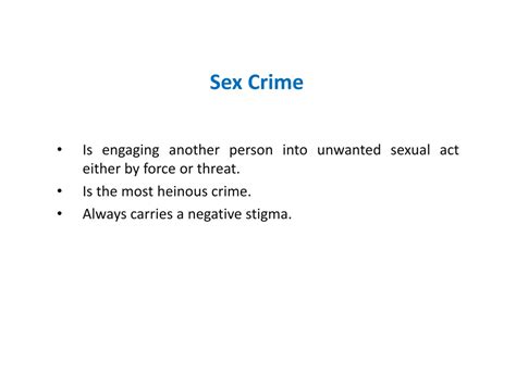 Ppt Dealing With Sex Crime Charge Powerpoint Presentation Free Download Id1239702