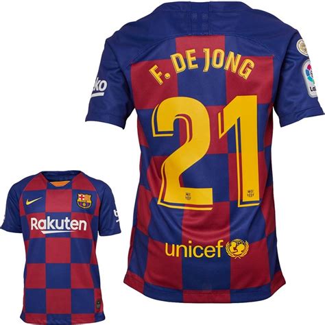 Buy Nike Junior Boys Fcb Barcelona F De Jong 21 La Liga Home Jersey