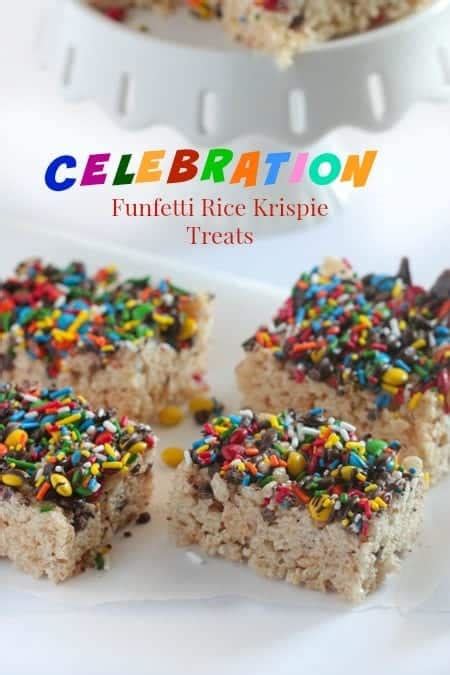 Funfetti Rice Krispie Treats Recipe Easy No Bake Dessert Recipe