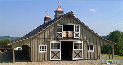 Metal Horse Barns Horse Barn Plans Metal Barn Loft Windows Loft