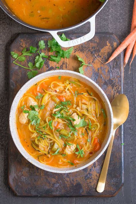 A world of variety awaits you in this endless array of chicken a most delicious soup, and if you add extra chicken, a very filling and satisfying meal. Spicy Chicken Zoodle Soup - Wholesomelicious
