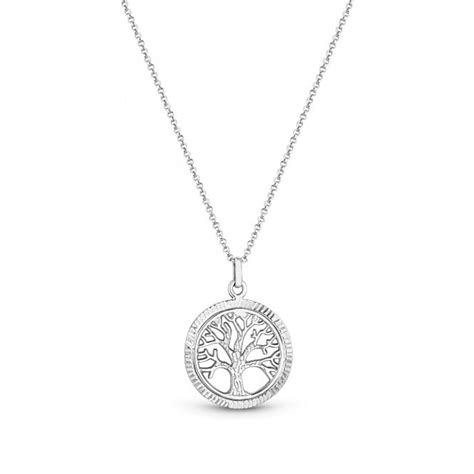 Simply Silver Sterling Silver 925 Diamond Cut Tree Of Life Pendant