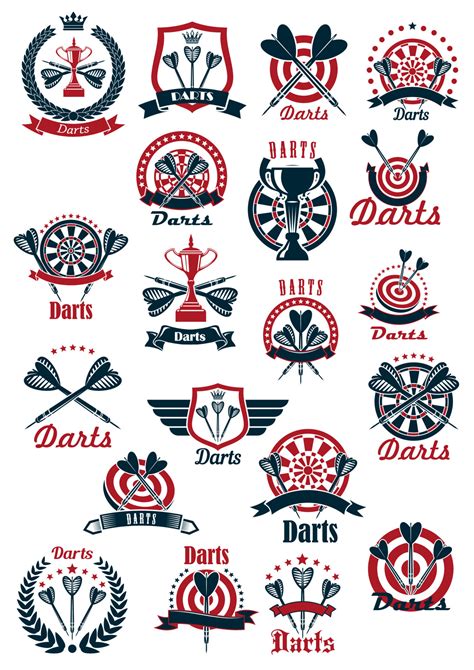 Dartboards With Darts Symbols For Sporting Design 11662526 Vector Art