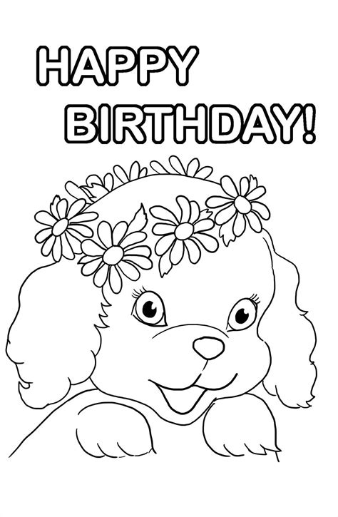 Happy Birthday Free Printable Birthday Cards To Color