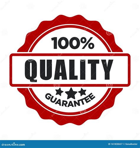 Quality Guarantee Warranty Seal Best Choice Isolated Icon Stock