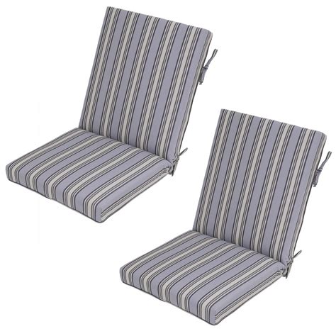 Nathime soft patio outdoor corduroy chair pad with ties home decor indoor dining chairs cushion 16.9×16.9×3.8 grey 1pc. Cement Stripe Outdoor Dining Chair Cushion (2-Pack)-7260 ...