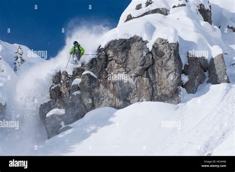Cody Barnhill Skiing Off Cliff Jump Hi Res Stock Photography And Images