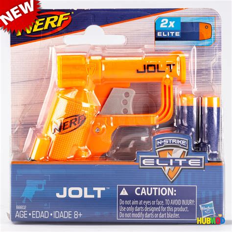 Nerf Mini Micro Jolt Orange Blaster Pistol N Strike Elite Series