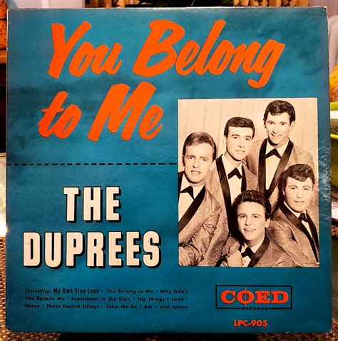 The Duprees You Belong To Me Super Rare 1962 Mono First Etsy