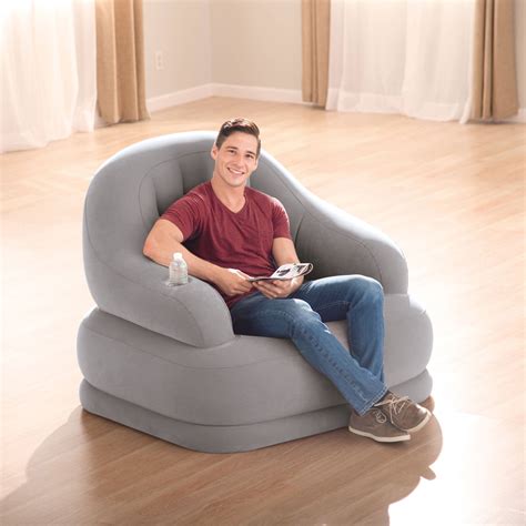 Camping is a great time to relax. Inflatable Love Seat Sofa Bed Intex Chair Camping ...