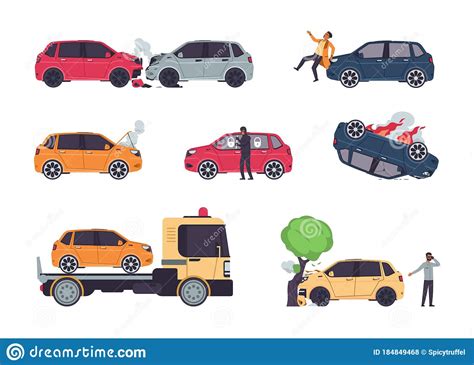 Crashing Car Cartoon Stock Illustrations Vecteurs Clipart 41