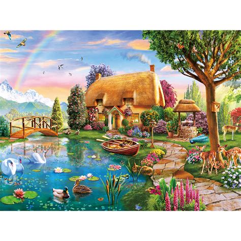 Lakeside Cottage 1000 Piece Jigsaw Puzzle Bits And Pieces