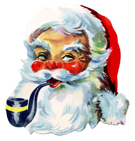 9 Free Vintage Santa Clip Art The Graphics Fairy