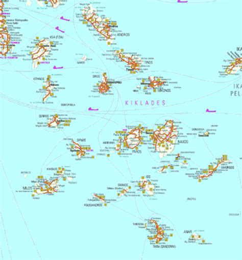 Santorini Map And Guide Cyclades Islands Greece