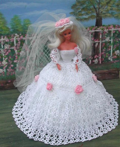 crochet fashion doll barbie pattern 22 garden bride etsy