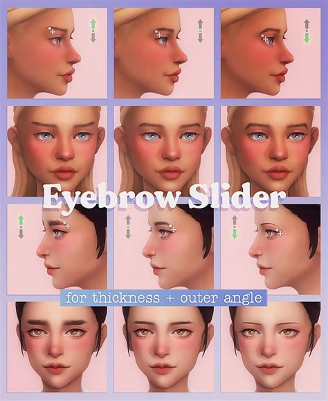 Eyebrow Slider Miiko On Patreon In 2021 The Sims 4 Skin Sims 4