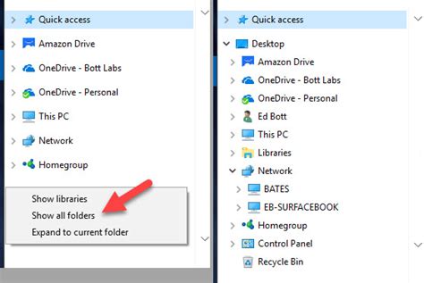 Windows 10 Tip Make The File Explorer Navigation Pane Work Like