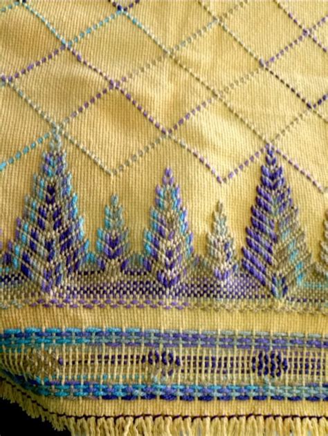 Tangerine Swedish Weaving Blanket Swedish Embroidery Swedish Weaving