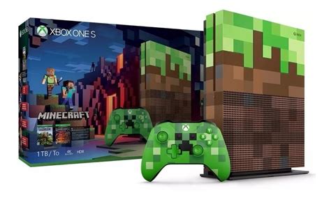 Microsoft Xbox One S 1tb Minecraft Limited Edition Color Verde Y Marron