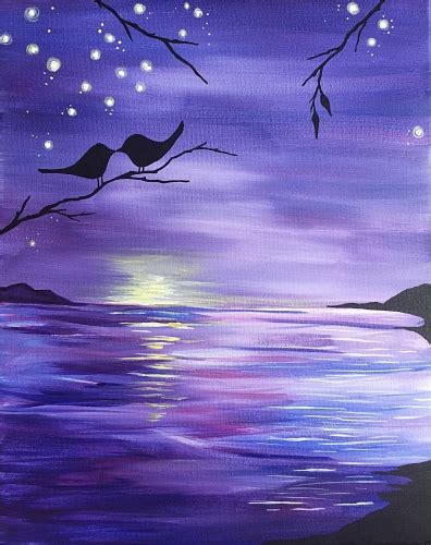 Purple Sunset Painting At Explore Collection Of
