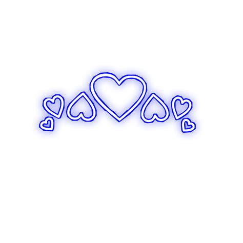 Heart Crown Blue Neon Love Freetoedit Sticker By Itsjagbir