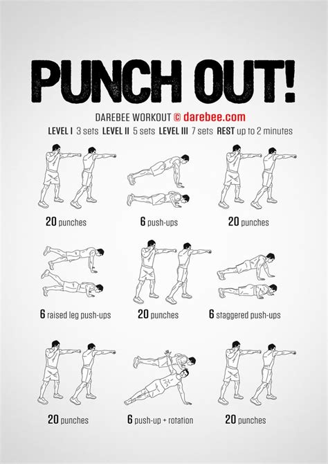 Punch Out Workout Kickboxing Workout Boxing Training Workout