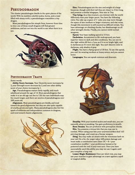 Pseudodragon Dnd Dragons Dandd Dungeons And Dragons Dnd Races