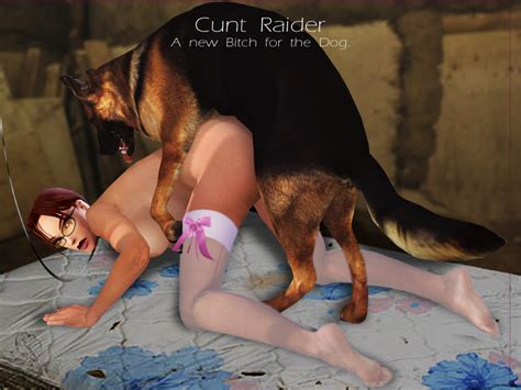 Rule 34 3d Canine Collar Dog Female Human Interspecies Lara Croft