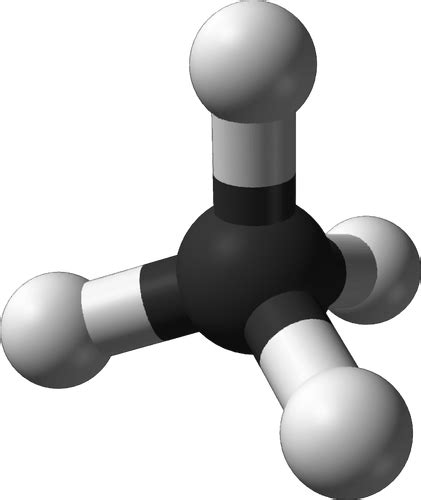 Methane Molecule 3d Public Domain Vectors
