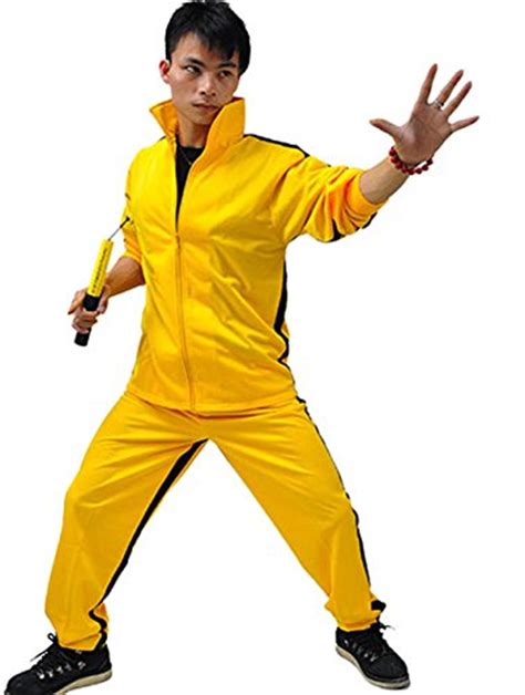 Bruce Lee Yellow Jumpsuit Halloween Costumes
