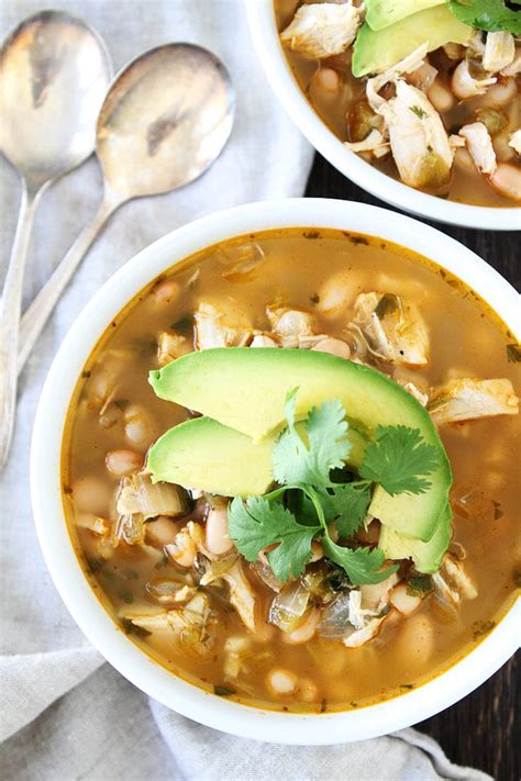 This white chicken chili recipe is ideal for cozy family gatherings. Easy White Chicken Chili Recipe | Two Peas & Their Pod