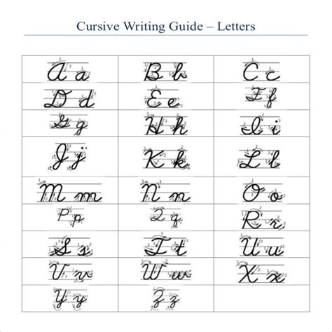8 Free Word Pdf Documents Download Cursive Writing Practice Sheets