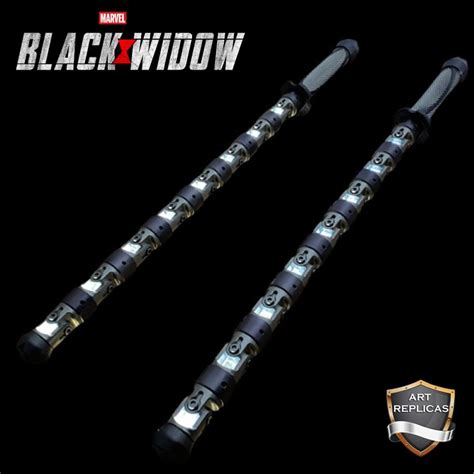 Black Widow Replique 2 Batons Deskrima De Natasha Romanoff Echelle 1