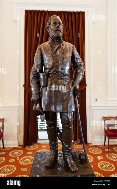 Robert E Lee Statue In The Virginia State Capitol Building Created By