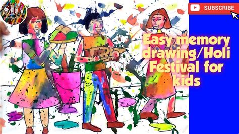 Loads of fun, gujiyas, water balloons, colours and bhang are what make holi so special. Festival Drawing On Festival Holi By SDA Students ...
