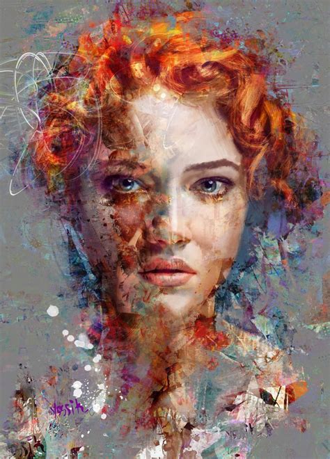 I Am Unique Acrylic Painting By Yossi Kotler Portrait Art Abstract Portrait Painting